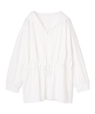 San-ai Resort（三愛水着楽園） 【SALE】シャツ風パーカーM・L【Big Apple's（ビッグアップルズ）】 ホワイト