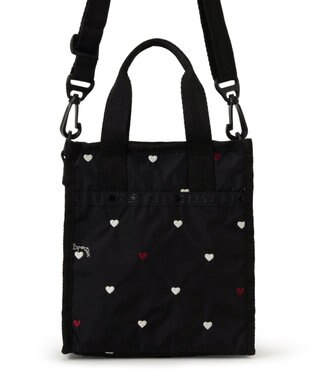 LeSportsac MINI N/S TOTE/レッド/ホワイトハートEMB レッド/ホワイトハートEMB