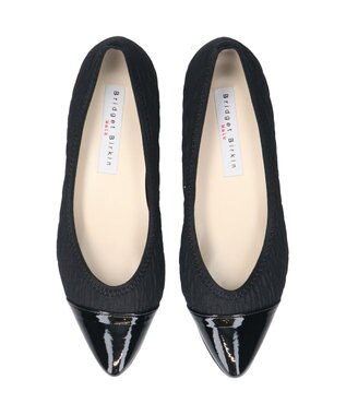 Bridget Birkin 【Bridget Birkin Walk】一文字切替えポインテッドウォーキングパンプス ブラックコンビ