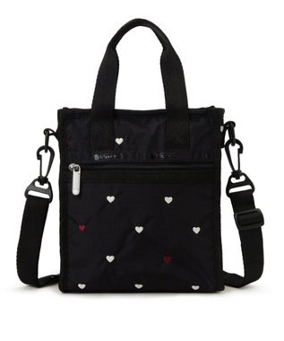 LeSportsac MINI N/S TOTE/レッド/ホワイトハートEMB レッド/ホワイトハートEMB