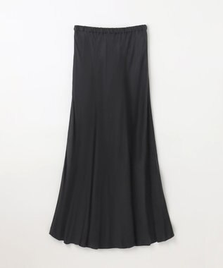 GRACE CONTINENTAL キュプラサテンフレアスカート ブラック