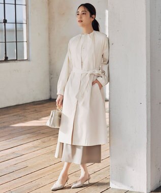 自由区 【洗える】タフタタック スカート ベージュ