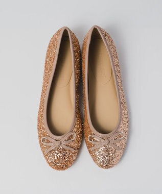 BONTRE 【PRECIEUX JOUET/プレシュウジュエ】ラウンドトゥバレエシューズ ピンクゴールド