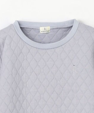 組曲 KIDS 【110-140㎝】ハートキルトジャガード トレーナー サックス系