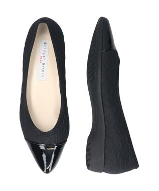 Bridget Birkin 【Bridget Birkin Walk】一文字切替えポインテッドウォーキングパンプス ブラックコンビ