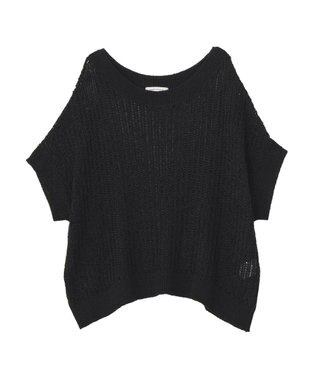 AMERICAN HOLIC 透かし畦ルーズニット Black