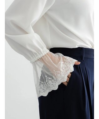 Te chichi 【セレモニーアイテム】2タックワイドパンツ（セットアップ可） ネイビー