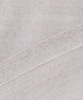 JOSEPH HOMME リネンナイロンプレーン　半袖ヘンリーネックニット ライトグレー系