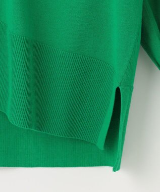 組曲 【ビジューボタン・アンサンブル対応】ハイゲージ ロングVネックカーディガン ダークグリーン系