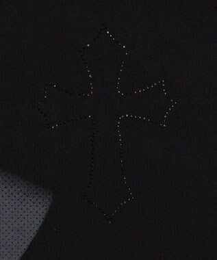 WEGO 【ユニセックス着用ITEM】ラインストーングラフィックT（SS） ブラック