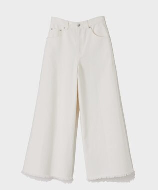 GRACE CONTINENTAL バギーデニムパンツ ホワイト