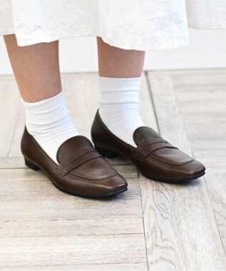 Pointer 日本製 本革シンプルローファー ダークブラウン