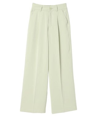 earth music&ecology タックストレートパンツ Light Green