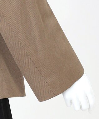 23区 【エステータ】ウールリネン レザートリミング ジャケット カーキ系