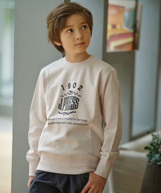 J.PRESS KIDS 【140-170cm】ハウスマーク トレーナー アイボリー系