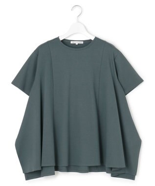 23区 L 【GLOW6月号掲載/汗じみ防止】スムースデザイン フレア  Tシャツ ダークグリーン系