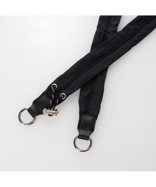 UNBILLION カシュカシュ cachecache / ミニポーチ付きギャザーショルダーナイロンバッグ ブラック