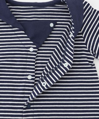 組曲 KIDS 【80-90cm】セーラーボーダー セットアップ ネイビー系1