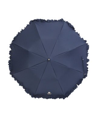 MOONBAT 【一級遮光/晴雨兼用/遮熱/UV】PAUL&JOE ACCESSOIRES(ポール & ジョー)晴雨兼用日傘 クリザンテームワンポイントフリル ネイビーブルー