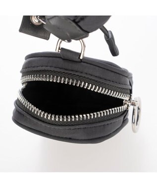 UNBILLION カシュカシュ cachecache / ミニポーチ付きギャザーショルダーナイロンバッグ ブラック