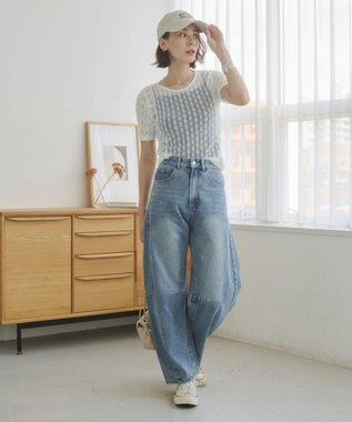 WEGO 【ANGIE VINTAGE】レースTシャツ ホワイト
