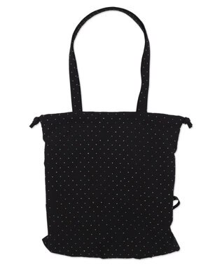 WEGO ドロストリボンギャザートート ブラック