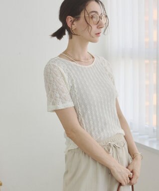 WEGO 【ANGIE VINTAGE】レースTシャツ ホワイト