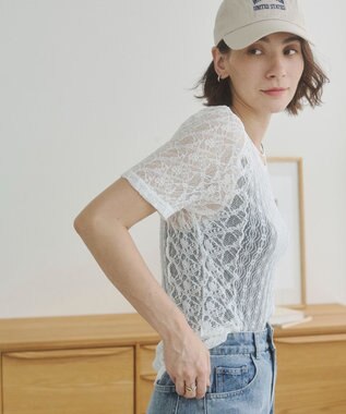 WEGO 【ANGIE VINTAGE】レースTシャツ ホワイト