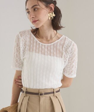 WEGO 【ANGIE VINTAGE】レースTシャツ ホワイト