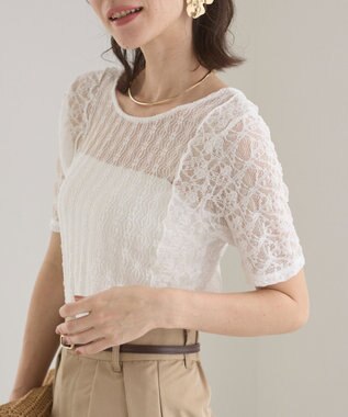 WEGO 【ANGIE VINTAGE】レースTシャツ ホワイト