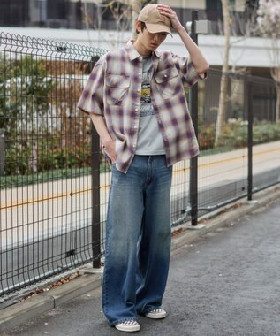 WEGO オンブレチェックシャツ（SS） 柄5