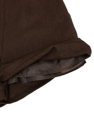 earth music&ecology バックレースアップショートパンツ Brown