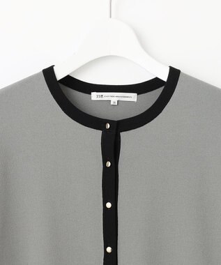 23区 【VERY5月号掲載/洗える】レーヨンポリエステルストレッチ カーディガン カーキxブラック