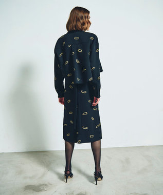 GRACE CONTINENTAL リップモチーフショートシャツ ブラック