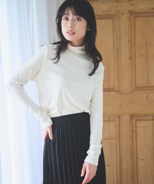 ANY 【洗濯機可】ソフトタッチリブタートルネック オフ