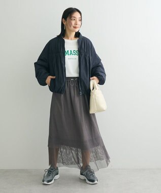 Green Parks 中綿シャーリングブルゾン Dark Navy