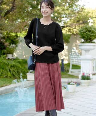 Tiaclasse ラメニットスカート ピンク