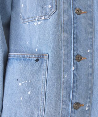 AMERICAN HOLIC ペイントデニムカバーオールジャケット Light Indigo