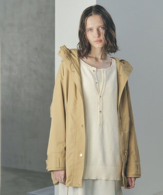 YECCA VECCA 2wayヘンリーネックルーズニット Ivory