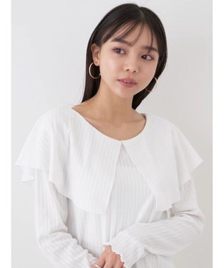 earth music&ecology ＢＩＧカラープルオーバー Ivory