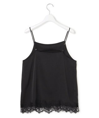 23区 L 【先行予約】サテンレースキャミソール ブラック系