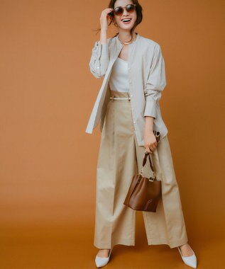 uncrave チノギャバジン ワイドトラウザー ベージュ