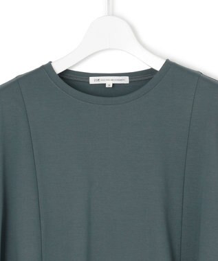 23区 L 【GLOW6月号掲載/汗じみ防止】スムースデザイン フレア  Tシャツ ダークグリーン系