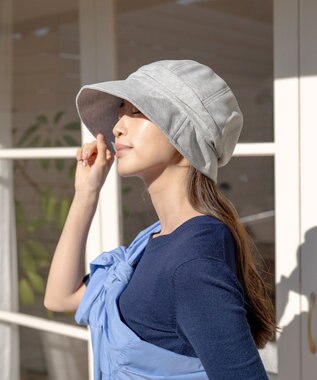 MOONBAT 【UVカット/遮光100%/接触冷感】洗えるスウェットキャスケット 軽量/手洗いOK/サイズ調整可能/ポケッタブル グレー