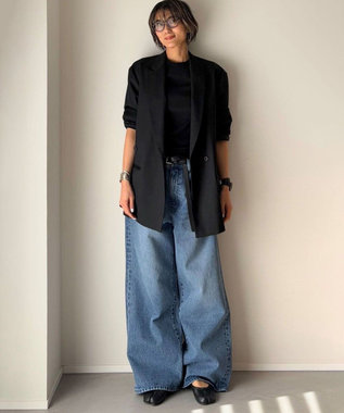 woadblue ＜坪田あさみさんコラボ＞DADA  ダダ  /  LT BLUE ワイドデニムパンツ