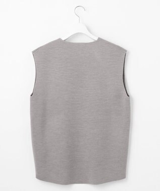 自由区 S 【セットアップ対応・洗える】ウールミラノニット ベスト ライトグレー