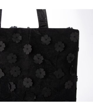 UNBILLION カシュカシュ cachechche / チュールフラワーシンプルトート ブラック