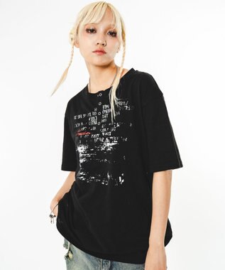 WEGO 【ユニセックス着用ITEM】アイレットスラブヘンリーネックT（SS） ブラック