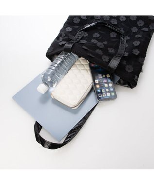 UNBILLION カシュカシュ cachechche / チュールフラワーシンプルトート ブラック