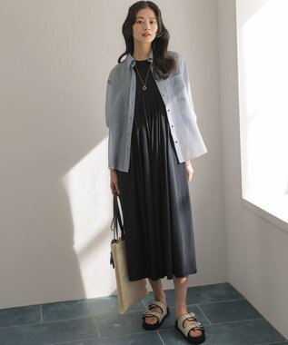 組曲 サマージャージタック ワンピース ネイビー系